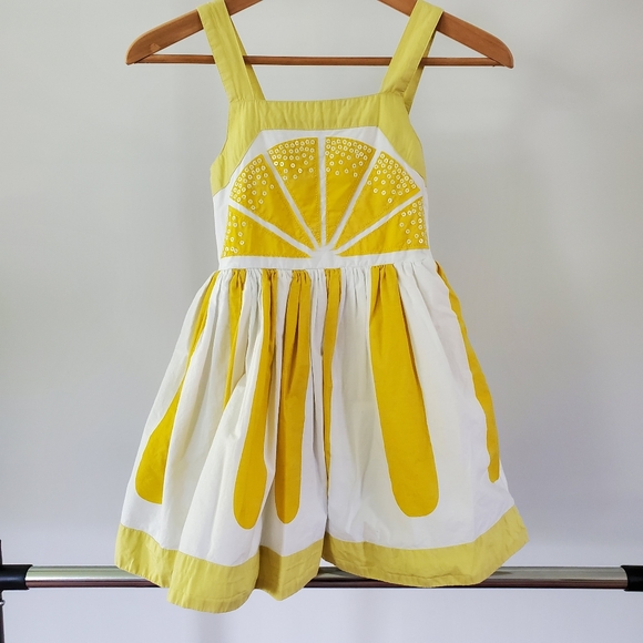 Mini Boden, Girl's Lemon Dress, Size 7 Y - Picture 3 of 5